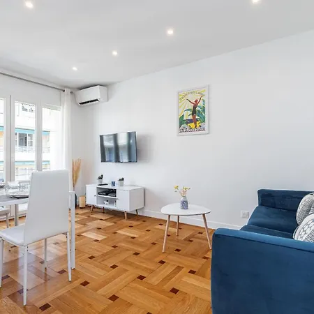 Quiet 1 Bdr Downtown Terrace Ac & Parking 尼斯